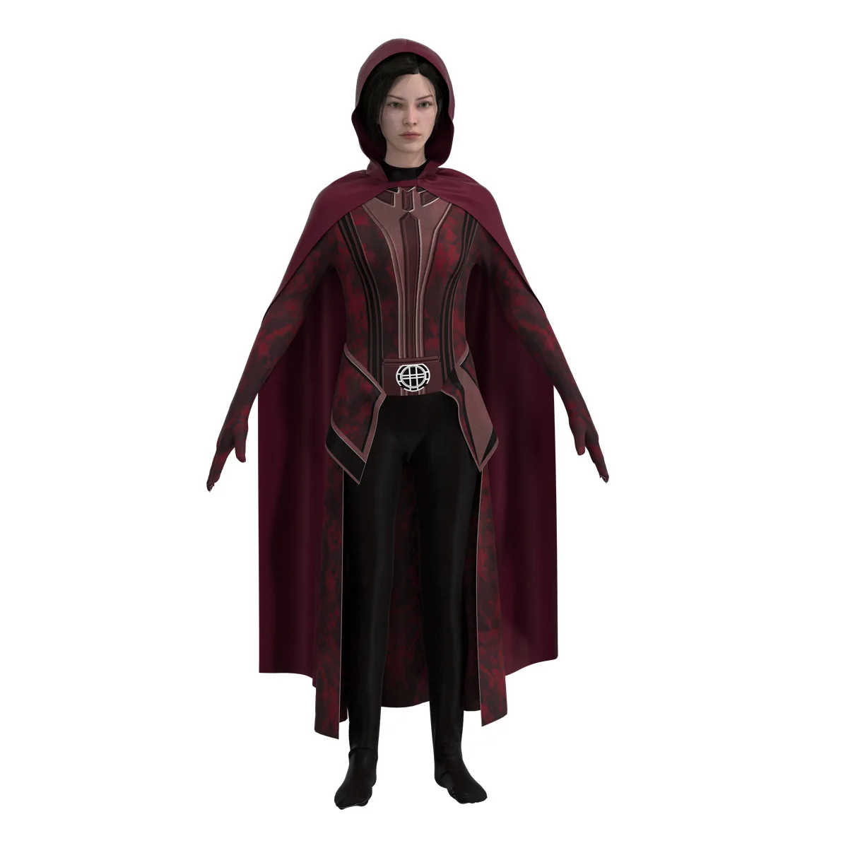 thumbnail image 1 of Disfraz de Cosplay de Marvel Wanda Vision Scarlet Witch para mujer, traje de carnaval, máscara hecha a medida, disfraz de Halloween de alta calidad, 1 of 4