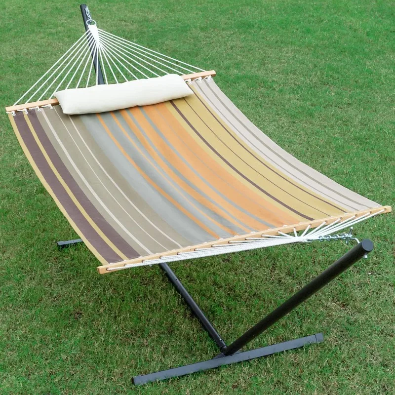 

Gafete 55'' Hammock with Stand Included, Waterproof Textilene 2 People Hammocks, 12ft Heavy Duty Steel Stand, for Backyard Patio