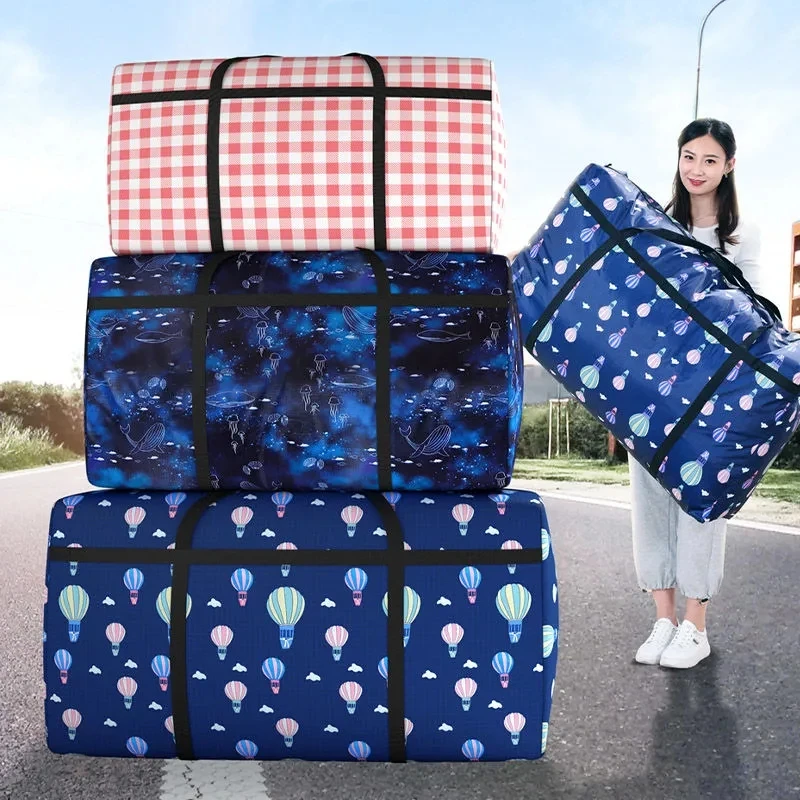 Dormitory Large-capacity Luggage Packaging Bag Household Oxford Cloth Quilt Moisture-proof Storage Bag Wardrobe Organizer Bag 2