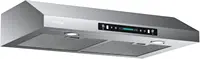 30 Inch Under  900-, 4 Speed Gesture Sensing&Touch Control Panel, Stainless Steel Kitchen Vent 1