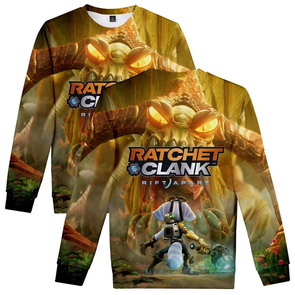 

Game Ratchet & Clank 3D Hoodie Women Men Crewneck Sweatshirt Streetwear Oversized Long Sleeve Harajuku Pullovers Clothes
