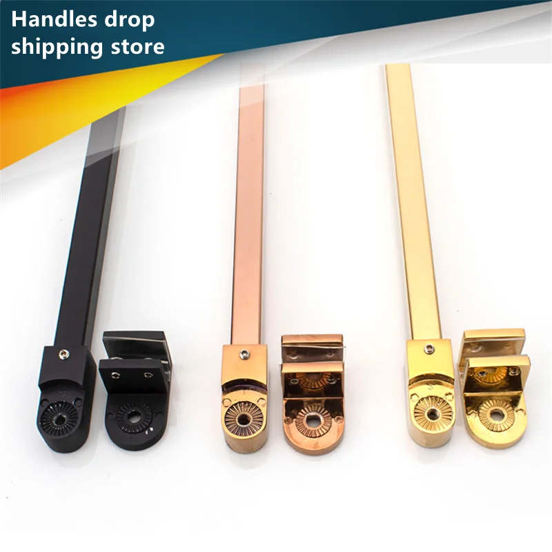 Rose Gold Shower Installation Kits Shower Glass Clamp Bracket Glass Door Handle Hinge Enclosure Panel Support Bar