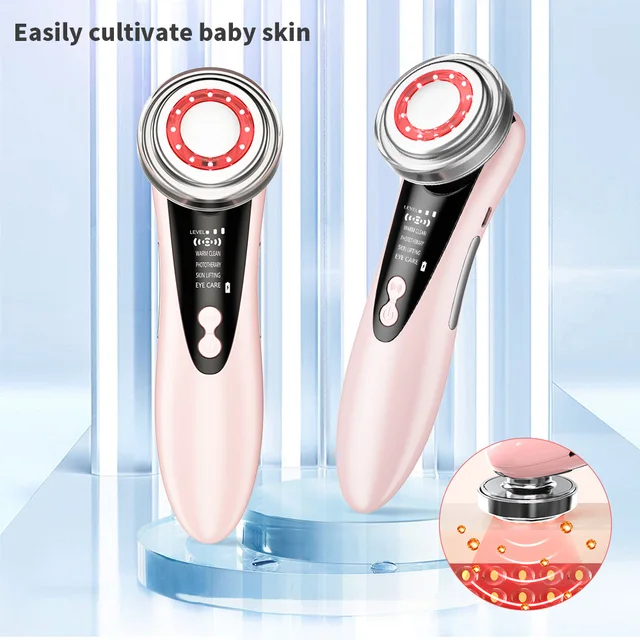5 In 1 EMS Facial Massager LED Light Sonic Ion Vibration Skin Tightening Face Lifting Anti Wrinkle Beauty Device Skin Care Tool 6 5 In 1 EMS Facial Massager LED Light Sonic Ion Vibration Skin Tightening Face Lifting Anti Wrinkle Beauty Device Skin Care Tool 6