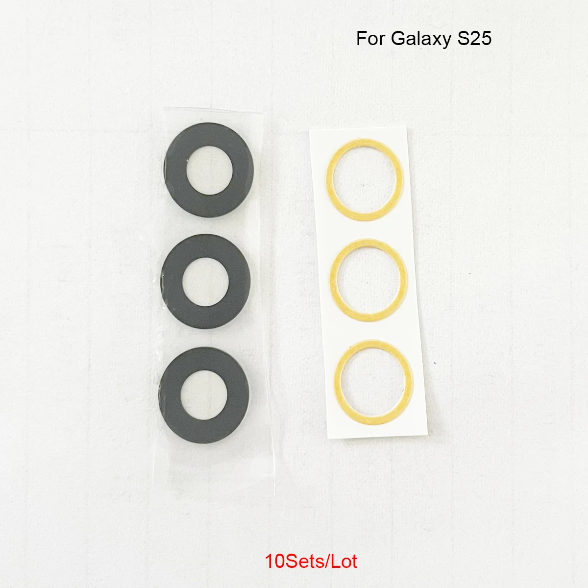 Premium Back Rear Camera Glass Lens Set with Adhesive for Repair and Replacement (10 Pieces)