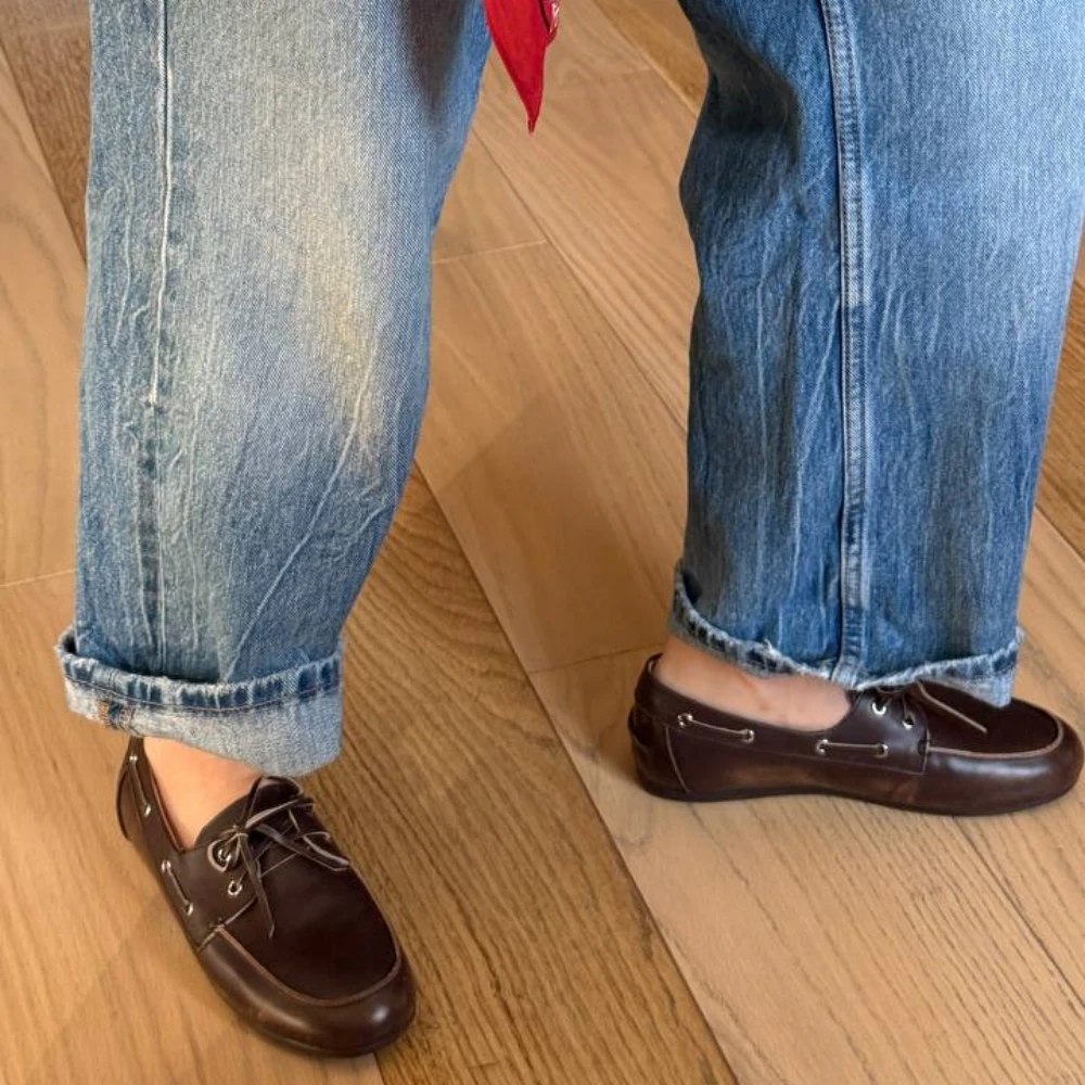 Women Shoes Loafers Flats Suede Leather Slip-on for Spring