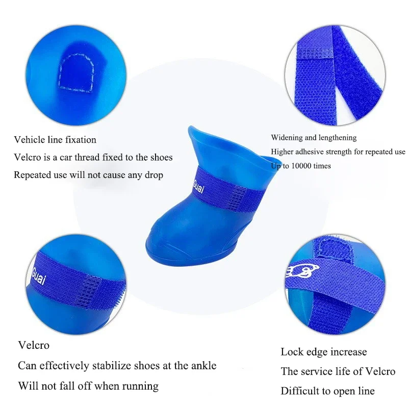 Dog Shoes 1set Silicone Anti-scratch for Grooming Bath Washing Claw Paw Cover Protector Silicone Pet Grooming Tools