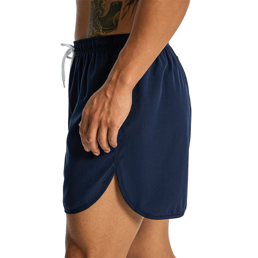 Men's Quick Dry Sports Shorts Drawstring Elastic Waist Breathable Boxer Shorts for Fitness Running Comfortable Taining