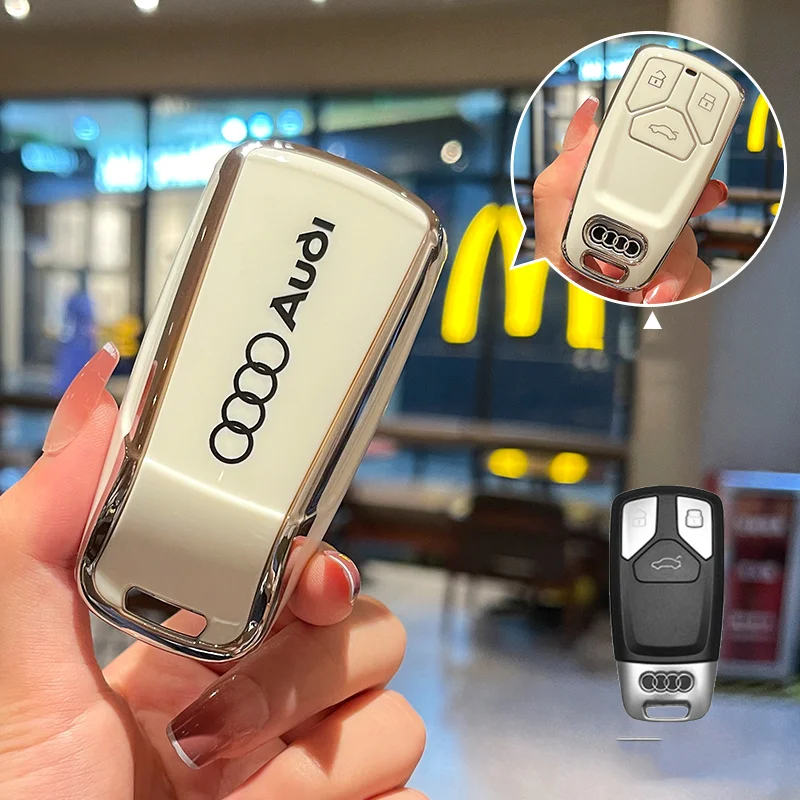 Soft TPU Car Flip Key Case Cover for Audi A1 A3 A6 etc