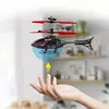 RC Helicopter 2CH Induction Remote Control Floating Airplane Gesture Control Aircraft Suspension Quadcopter with LED Kid Gift 2