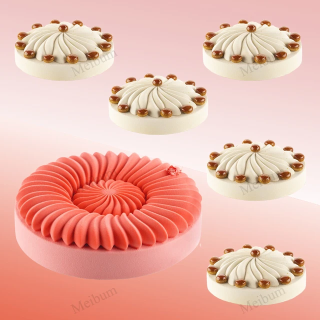 Stampi per torte in Silicone con Design a spirale 1/6 stampi per crostate  di Mousse