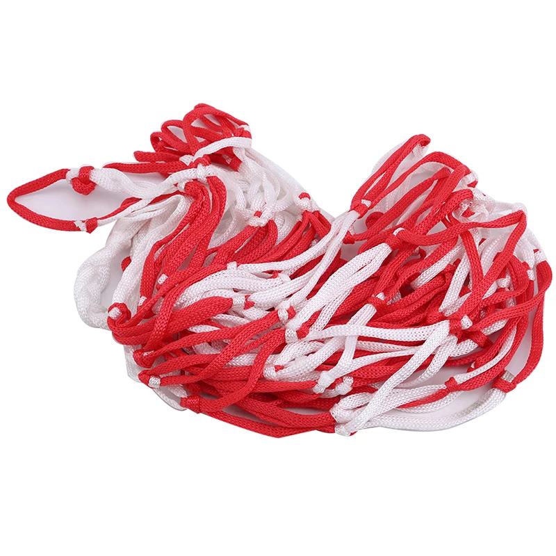 Description Picture 5 of itemOutdoor Basketball Baskets Football Volleyball Large Nylon Red + White Braided Mesh Net Bag Sports Accessories