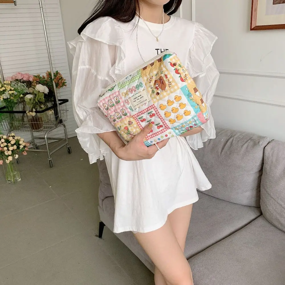 

Korean Multifunctional Storage bag Toiletry Large Capacity Beauty Case Quilting Clutches Cosmetic Pouch Women Makeup Bag