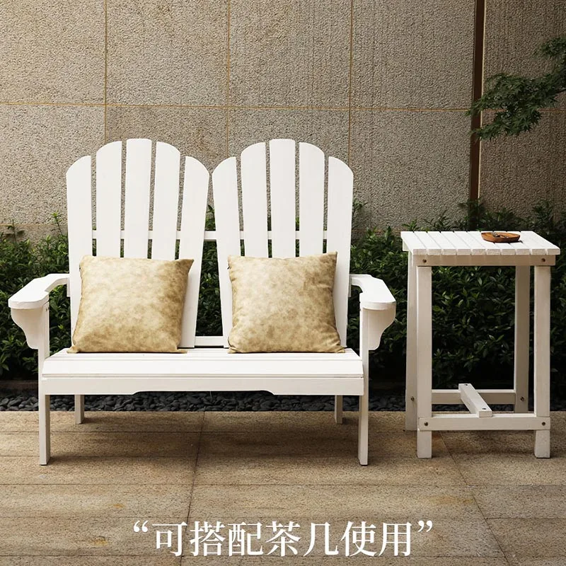 American Retro Outdoor Beach Wood Chair Solid Wood Garden Courtyard Outdoor Chair Swimming Pool Lounge Furniture WKGC