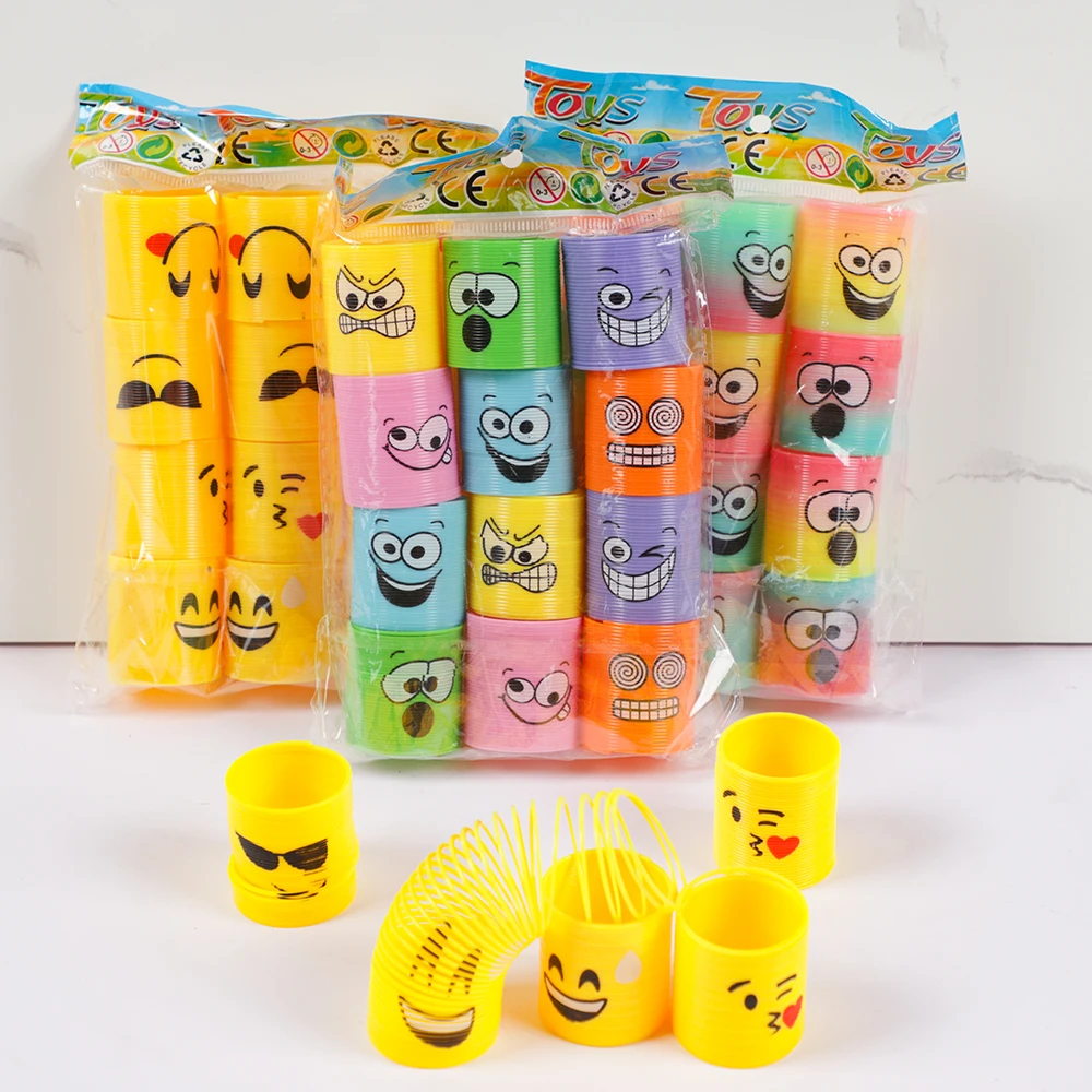 Magic springs toys 12Pcs/pack cartoon rainbow magic springs toys for kids birthday party favors souvenir giveaway gifts pinata fillers