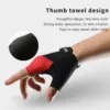 Cycling Gloves Anti Slip And Shock-Absorbing Riding,Ultra Thick,Wear-Resistant,Breathable Running Fitness Short Finger Gloves 5