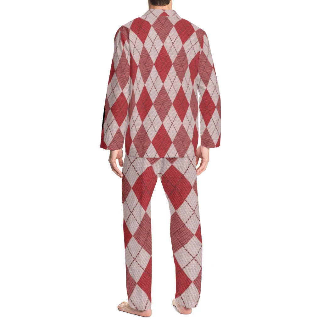 Red Plaid Series  Printed Sleepwear Set Long-Sleeve New Pajama Sets For Sleeping Winter