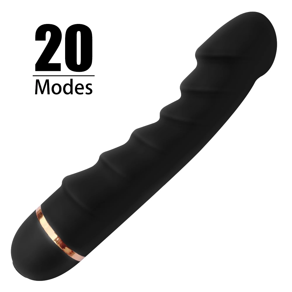 Vibrator 20 Modes Soft Silicone Dildo Realistic Penis G-spot Clitoral Stimulator Female Masturbator