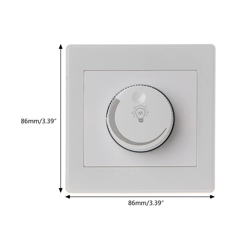 C7Ad 220V Lampada A Filamento Dimmer Manopola Controller Pannello Domestico Rotary Unipolare Push Rotary Dimmer Facile Da