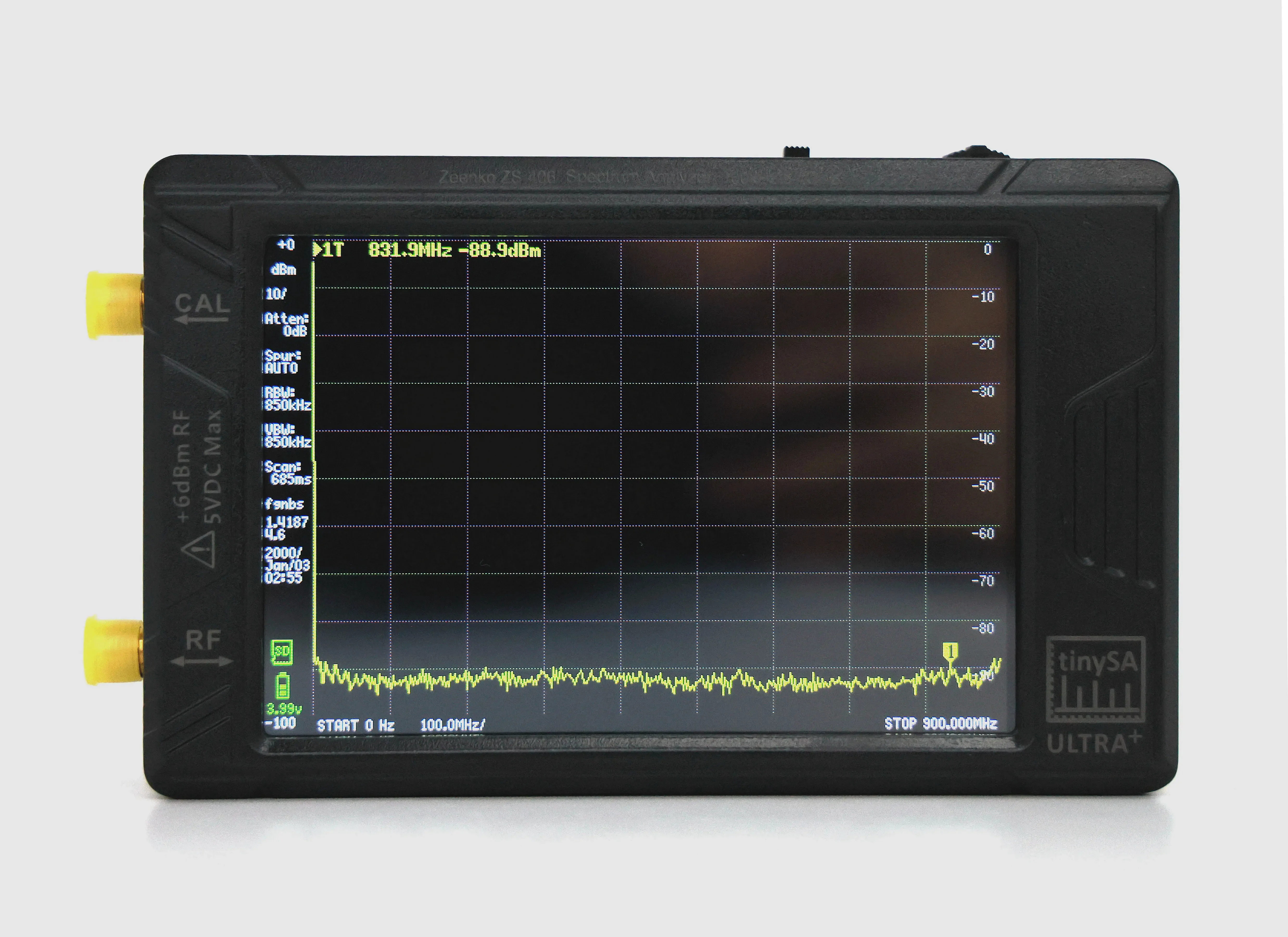 Latest Original TinySA ULTRA Plus ZS-406 Handheld Tiny Spectrum Analyzer TinySA 3.95 inch Touch Screen Build in Battery 3