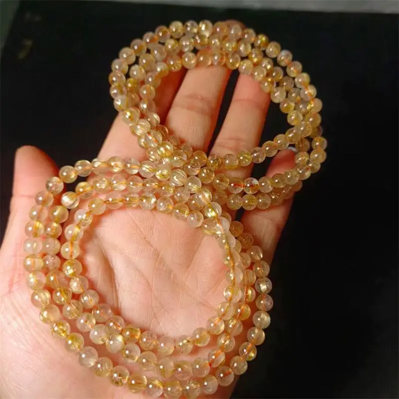 

5 мм натуральный бриллиантовый кварцевый тройной браслет, лечебный модный браслет с кристаллами рейки, фэншуй, ювелирные изделия, подарок на день рождения, 1 шт.