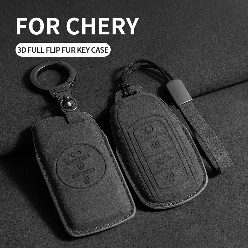 

Leather Car Key Case Cover Shell For Chery Tiggo 8 Pro 7Pro Tiggo 8plus New 5 Plus Tiggo 7 Pro Max Omoda 5 C5 Modod Car Keychain