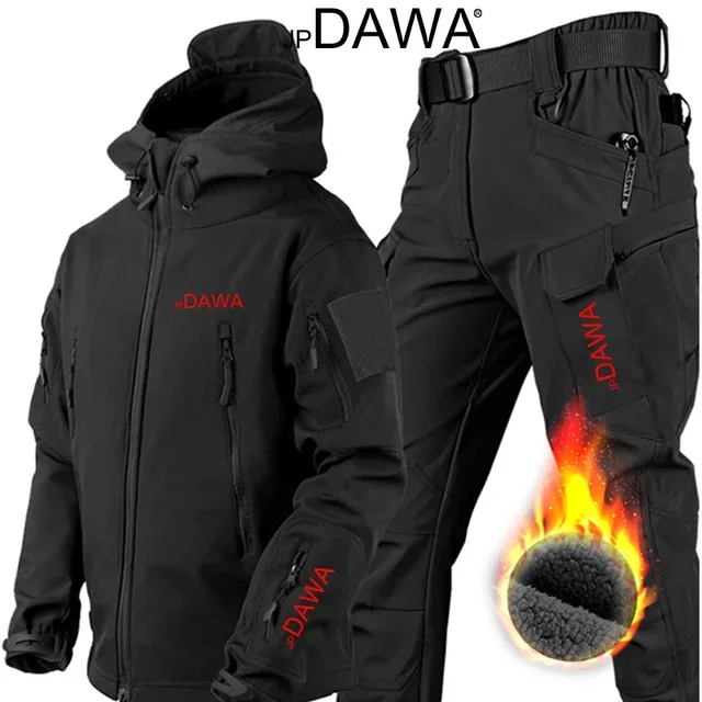 Combinaison De Pêche Homme Hiver épaisse - Imperméable Avec Capuche, Pour Camping, Randonnée, Extérieur