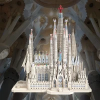 Piececool 3D Metal Puzzles La Sagrada Família Model Building Kits Jigsaw Toy DIY Set for Adult Collection Building Blocks 2