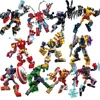 Marvel Avengers Superhero Action Figure Bricks Spider-Man Iron Man Wolverine Movable Building Block Toy Assembled Model Gifts 1