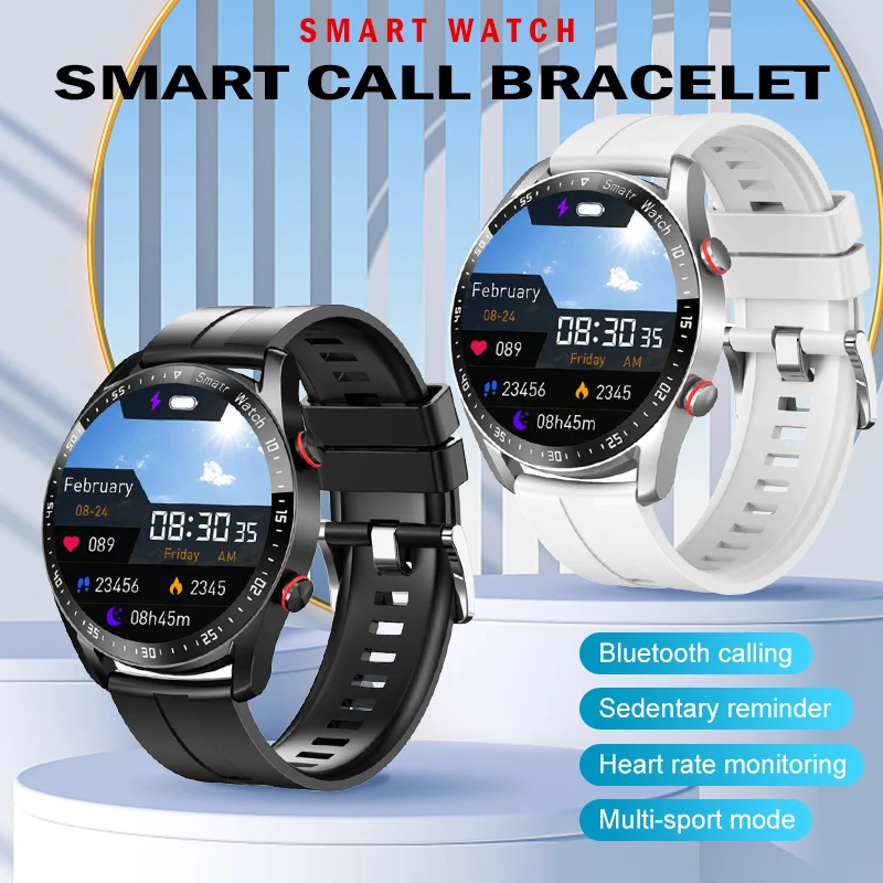 Montre connectée HW20 pour les entreprises, ECG + PPG, Bluetooth, appels, moniteur de fréquence