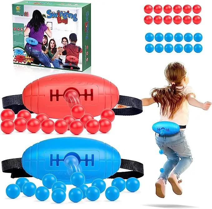Swing Balls Game Toy for Kids Adults, Indoor Outdoor Birthday Party Games for Kids, Fun Backyard Game Set with 36 Balls, Summer
