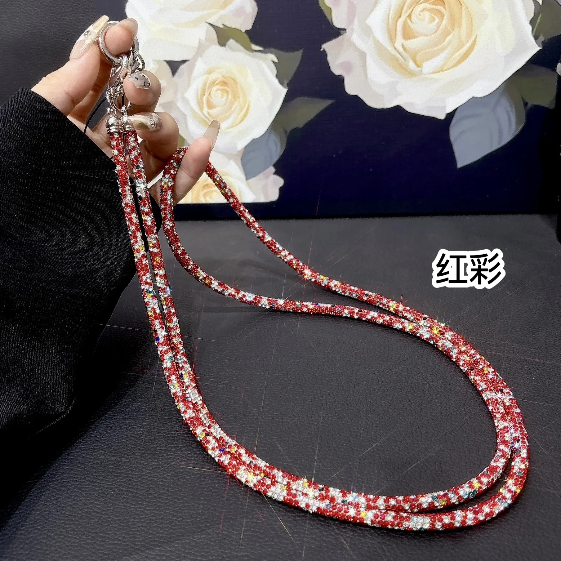 كريستال فاخر الهاتف المحمول الحبل حجر الراين Cross...