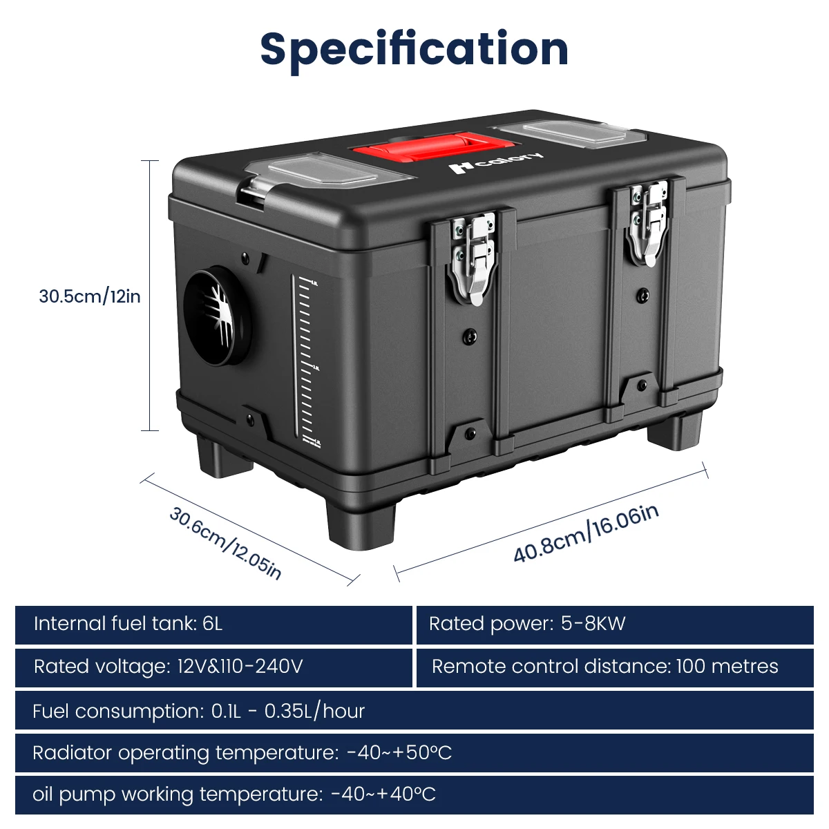 HCALORY 12V/24V/220V Diesel Standheizung,5KW-8KW Lufterhitzer Tragbare  Standheizung Heizung mit Fernbedienung und LCD-Monitor Standheizung für  Auto