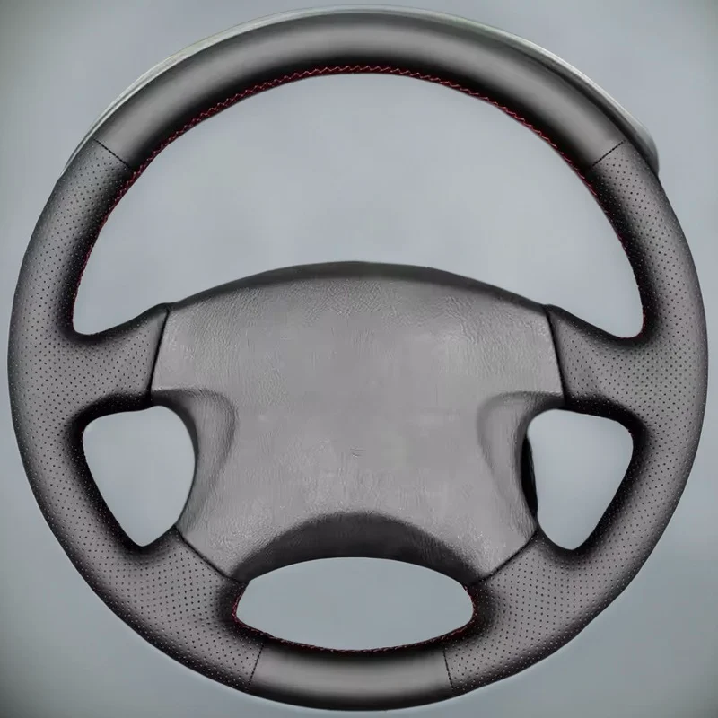 DIY schwarze Kunstleder-Lenkradabdeckung aus Mikrofaser-Leder für Subaru Forester Impreza Legacy Outback 1999–2004 Baja 2003–2006