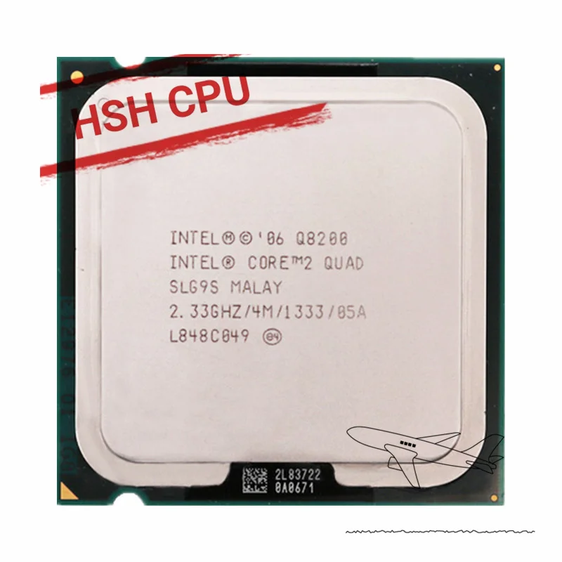 

Четырехъядерный процессор Core 2 Quad Q8200 четырехъядерный 1333 МГц FSB разъем LGA 775 Q-8200 ЦПУ 2,33 ГГц 4 Мб