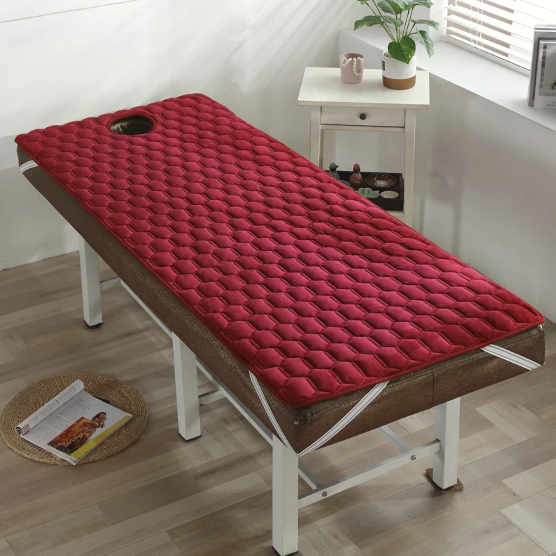 Beauty Salon Bed Mattress Toppers Thickened Cushion Mattress Anti Slip Beauty Room Bed Mat Tuina Massage Pad With Hole