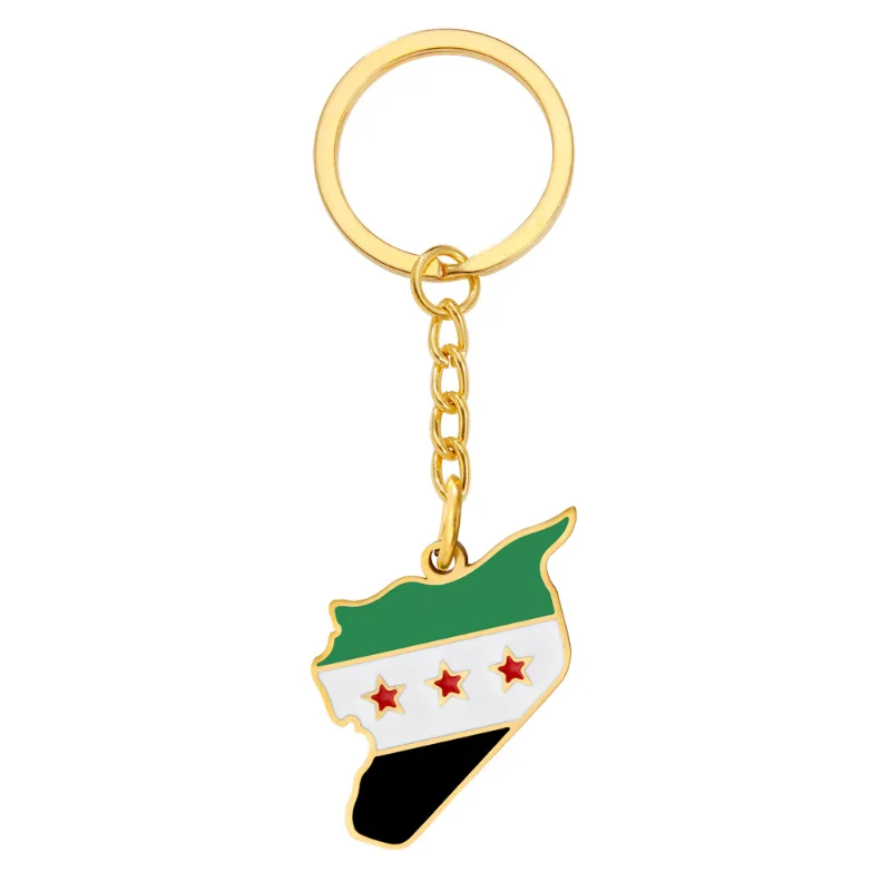 Stainless Steel Syria Map Flag Pendant Necklaces Gifts Stainless Steel Gold Silver Color Charm Syrians Map Chain Jewelry Gift 2