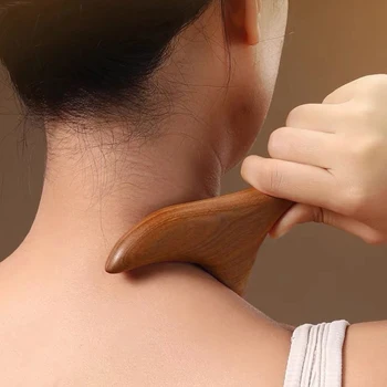 Sandalwood Gua Sha Trigger Point Massage Tool 1