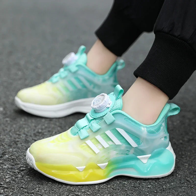 Lightweight Children Sports Shoes Swivel Buckle Boys Sneakers Casual Breathable Running Trainers Outdoor Kids Tennis Shoes kids shoes