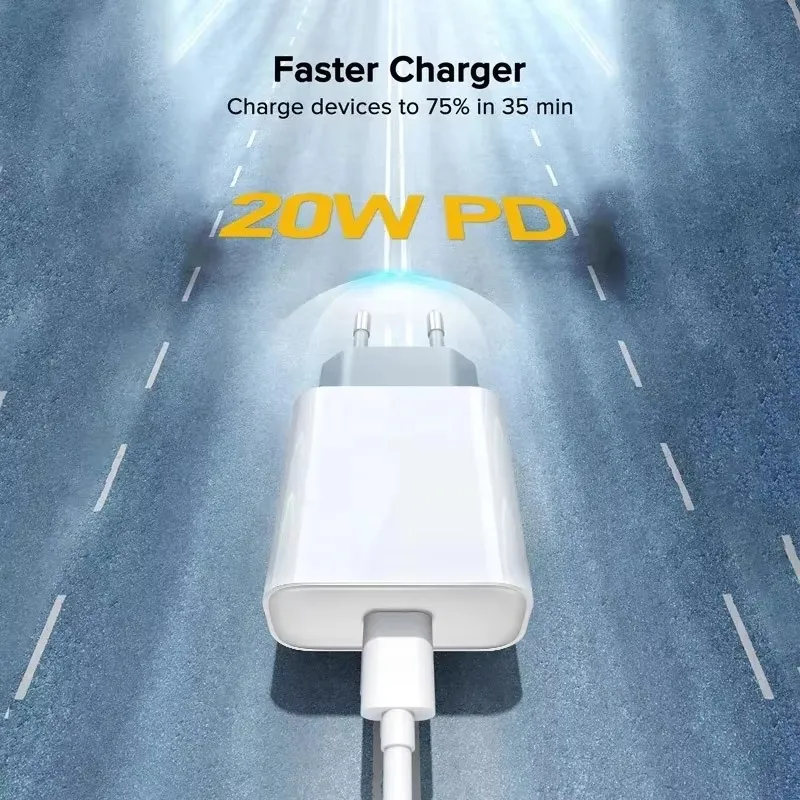 High-Speed 20W USB-C Charger with Fast Charging Cable