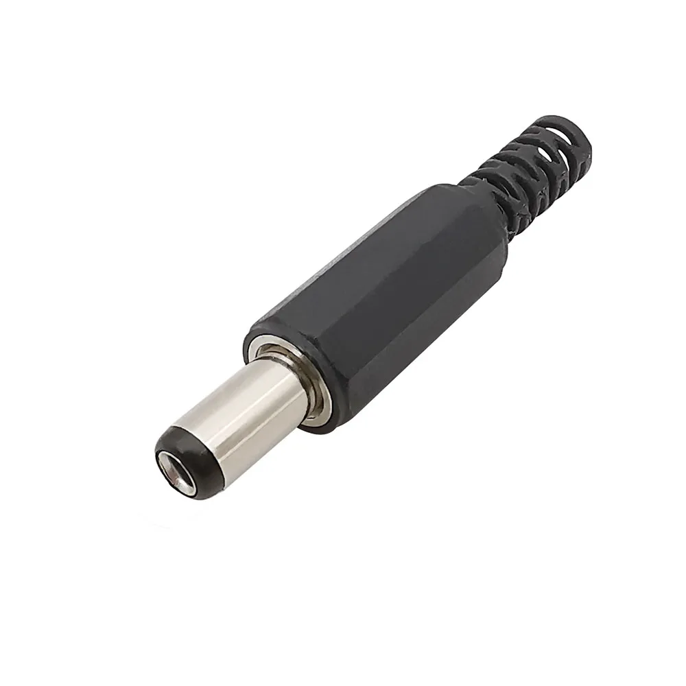 5Pcs 5.5 x 2.5mm DC Male Plug Power Supply Ends Solder Type DIY DC Barrel Plugs Jack Connector Adapter