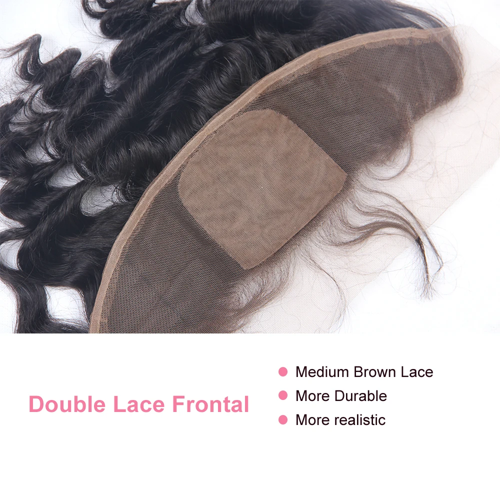 Deep Wave Silk Base 13x4 Lace Frontal Silk Top Human Hair Frontal Deep Wave Brazilian Remy Human Hair Extensions with Baby