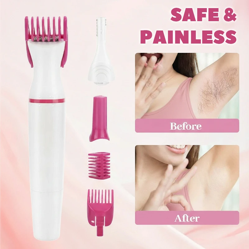 여성용 체모 제거 제모기, 겨드랑이 비키니, 다리 털, 음부 털, 전기 면도기, 면도기 면도기, 5 in 1