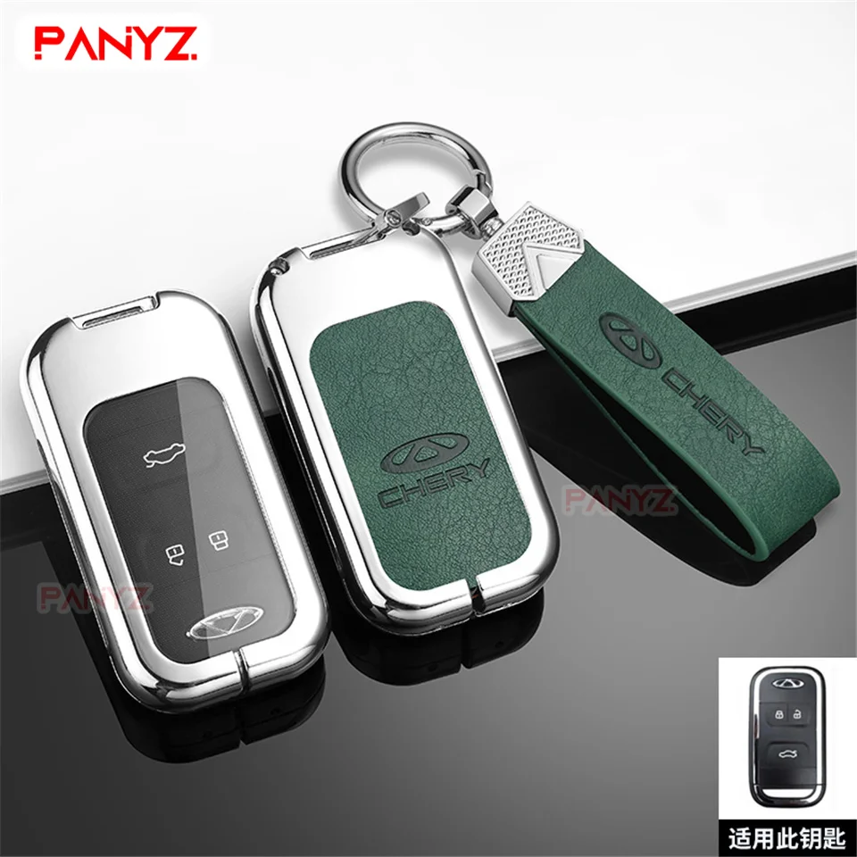 Car Key Cover For Chery Tiggo 8 7 5X Smart Keyless Remote Fob Protect Case Keychain Holder Accessories Car-Styling
