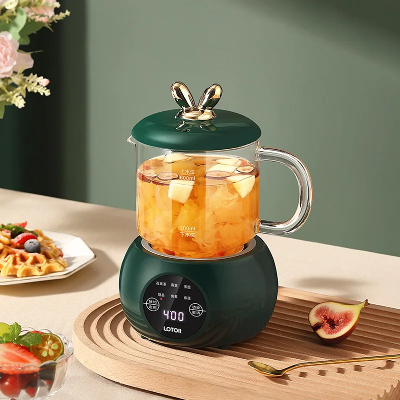 600ML Mini Multi-function Electric Kettle Health Preserving Pot Glass  Boiled Tea Pot Hot Water bottle Warm Kettle 220V