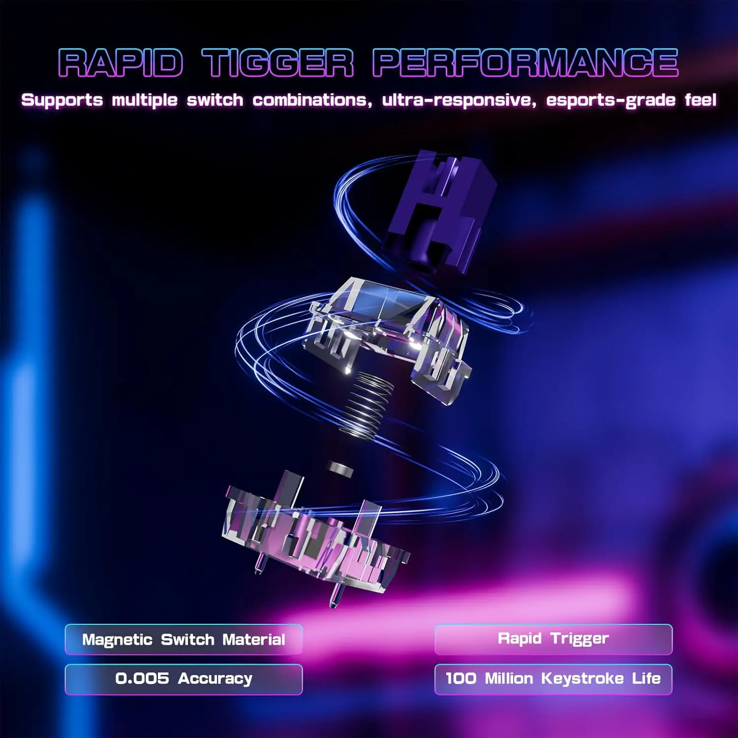 ATTACK SHARK R85 HE 유선 레이피드 트리거 기계식 RGB 게이밍 키보드 8KHz 폴링 레이트, 0.005mm RT 정확도, 0.08ms 지연 시간
