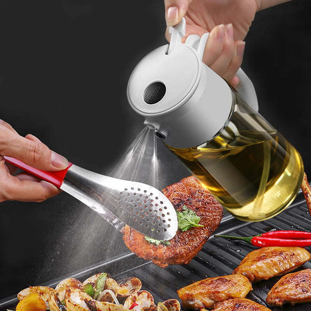 500ml Olive Oil Dispenser Bottle Drip Free Spout Non-Slip Handle Cruet Container For Salad Making Cooking Baking