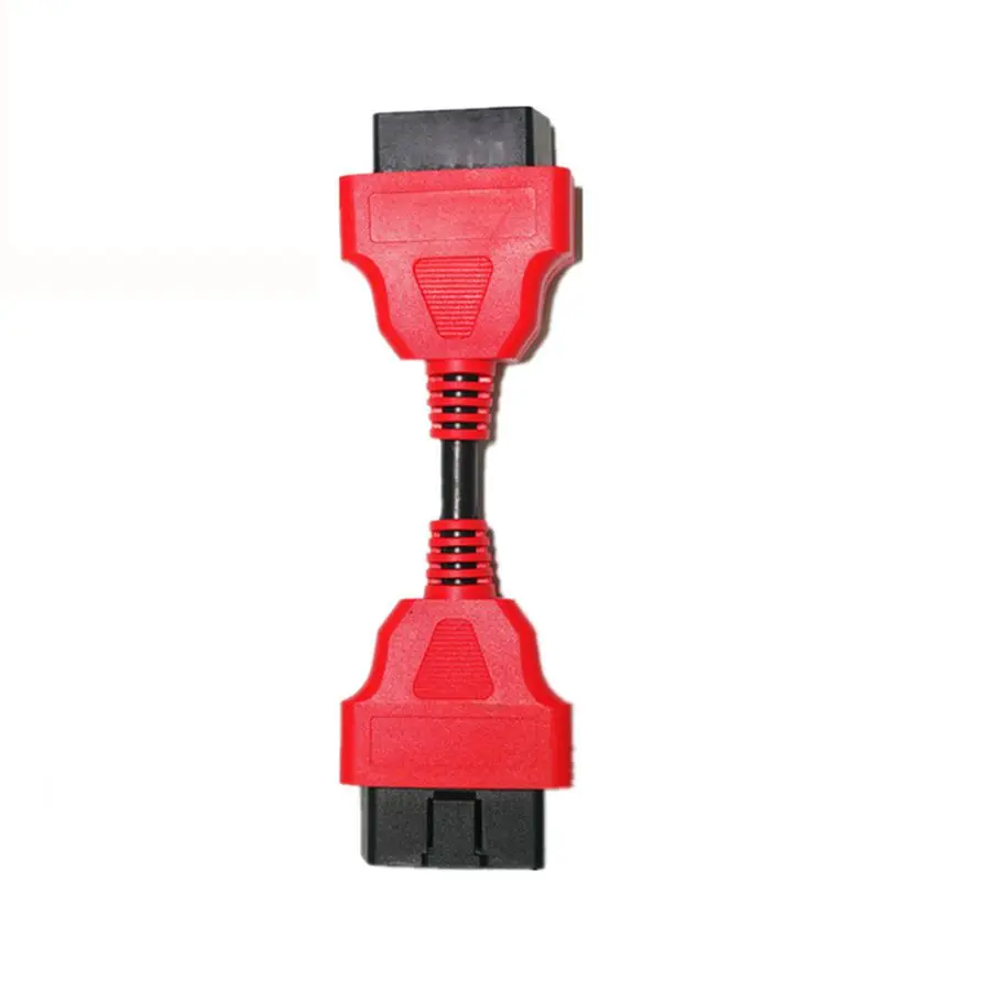 내구성 OBD 익스텐션 케이블 커넥터, 자동차 OBD2 13cm 빨간색 익스텐션 케이블, 수-암 인터페이스, 사용하기 쉬운 16 핀 OBD 2 플러그