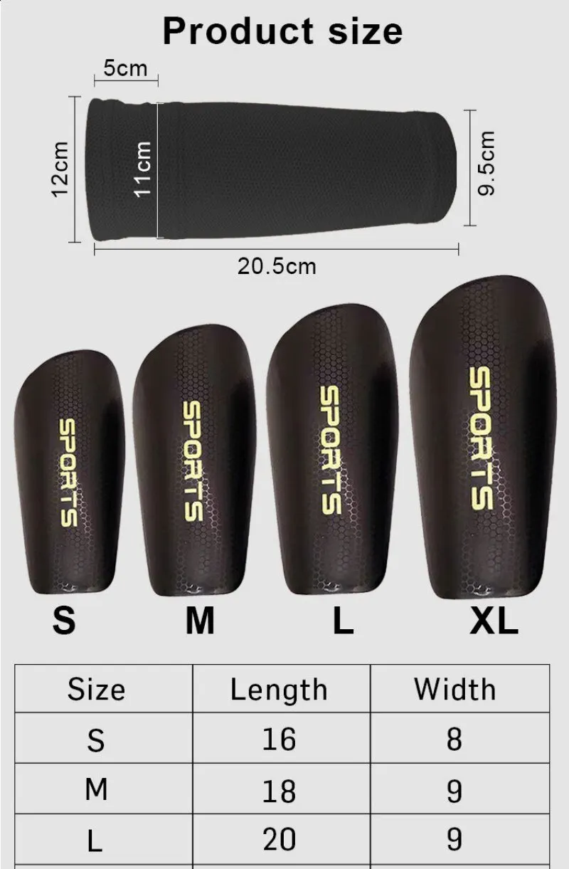 Soccer Shin Guards Shin Guard Pads Soccer Shin Guards Youth Adult Incl Shin Pads and Guard Sleeves EVA Cushion Protection Reduce Shocks and Injuries 1 Pair