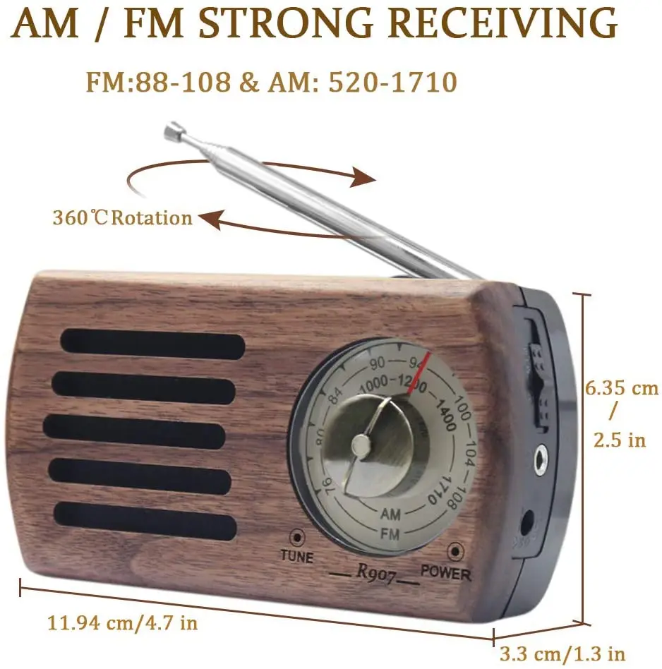 

REDAMIGO, цифровой FM-радиоприемник из твердой древесины, Портативный FM-радиоприемник RADR917 +