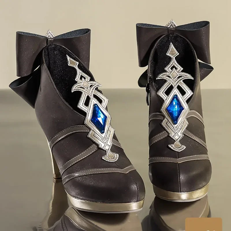 

Обувь для косплея Navia Game Genshin Impact Navia Cosplay остроносые кожаные ботинки для женщин на Хэллоуин